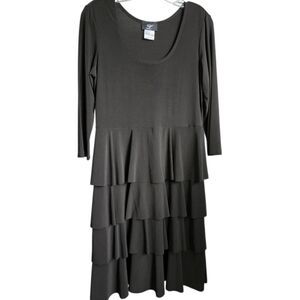 Women's Libra Black Tiered Dress Size M